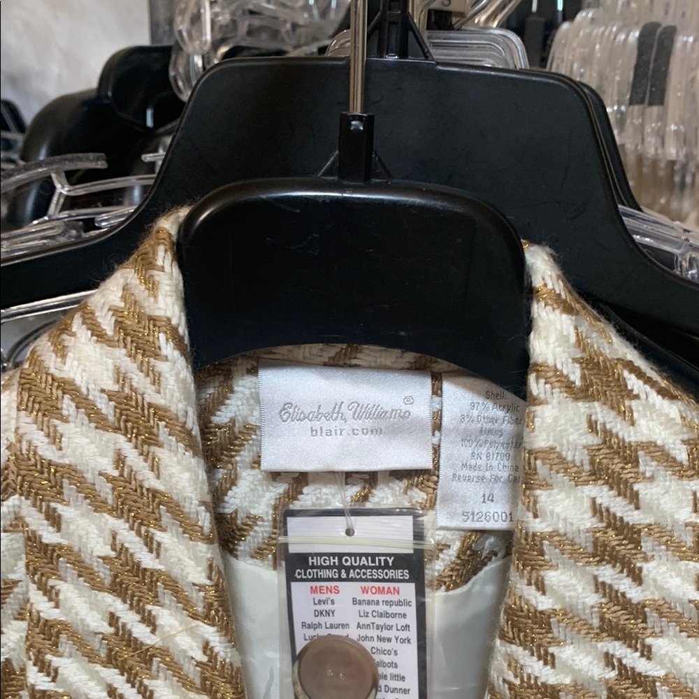 Houndstooth Jacket - Brown and White